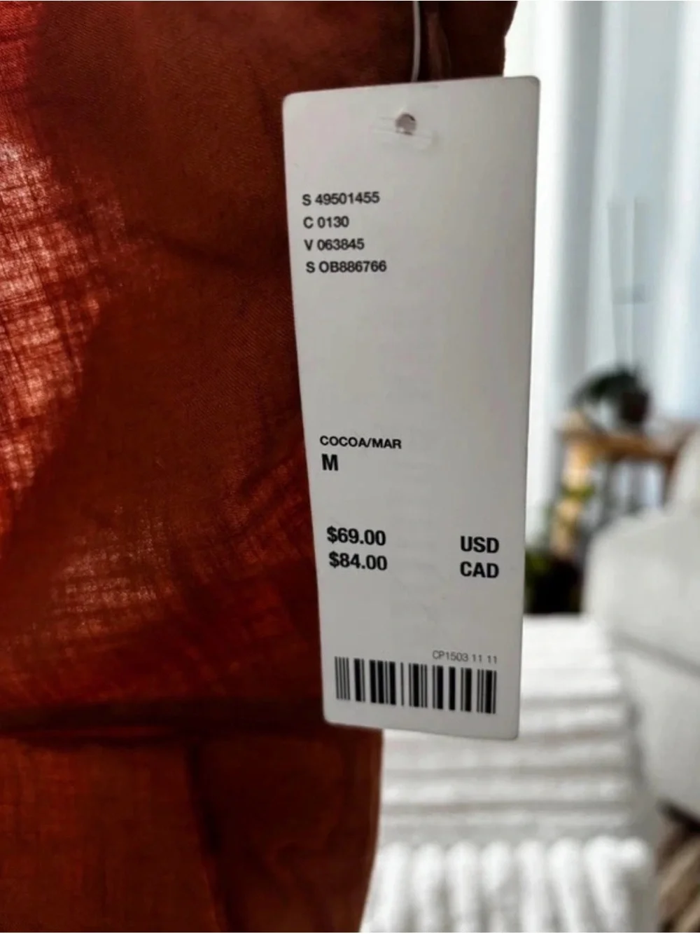 Urban Outfitters One-Shoulder Knot Midi Dress in Rust